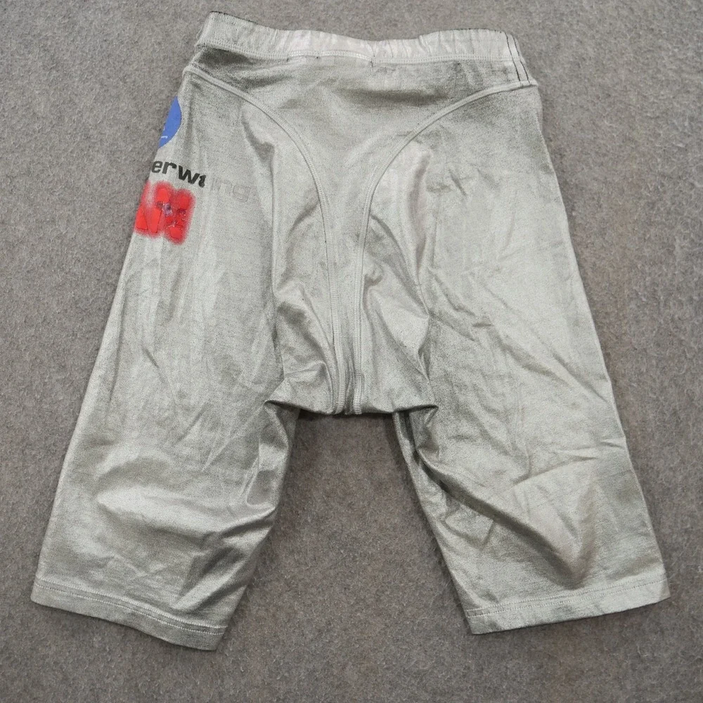 Adidas x Alexander Wang Shorts Womens Small Silver Metallic Cycling Stretch Logo